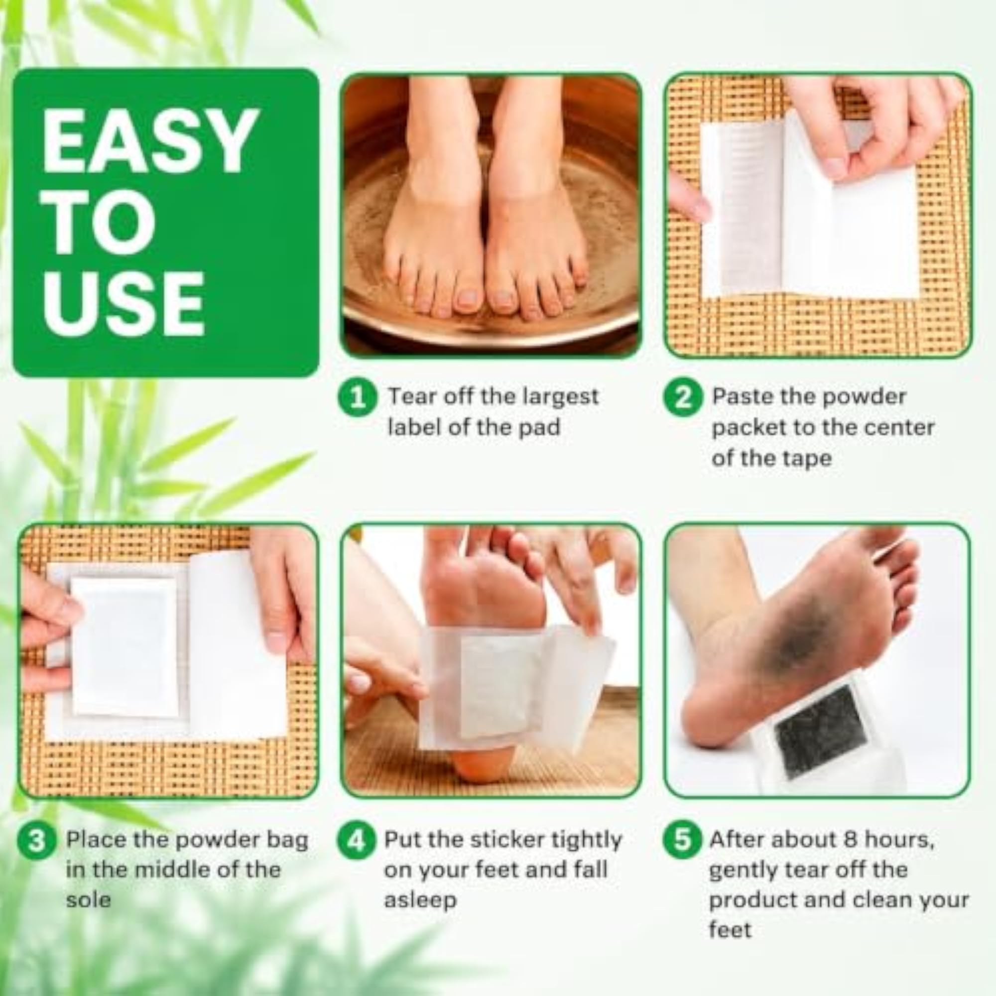 Detox Foot Pads 20 Pads for Pain Relief and Better Sleep