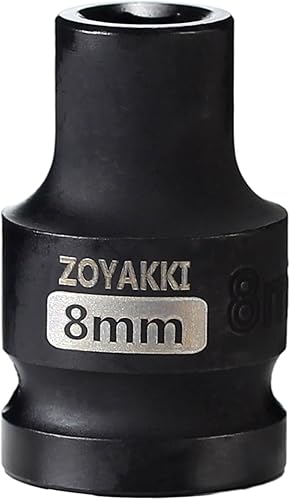 Miniatura 314 de Enchufe de impacto de 6 PT de 1/2" x 0.827 in de profundidad, CR-MO, 1/2 pulgada de accionamiento de 6 puntos para una fácil extracción