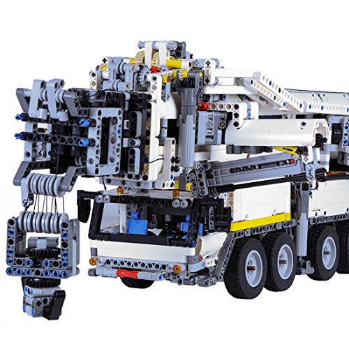 Seasy Technik Kran LKW Bausteine, Technik Mobiler Schwerlastkran mit Fernbedienung, 7692 Klemmbausteine, Kompatibel mit… – Bild 3