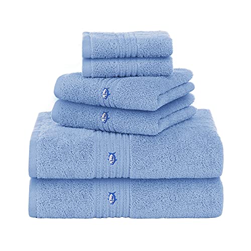 Southern Tide Performance 5.0 Cotton Bath Towel Collection (Colors Vary), 6-Piece, Blue