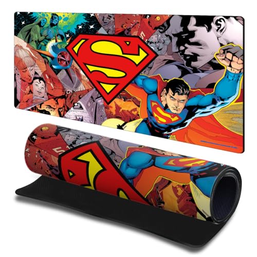 Tapis de souris Superman DC Comics 60x30cm grand format pour bureau gaming PC