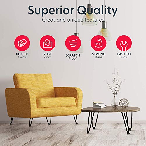 Econohome Metal Hairpin Legs 6 Inch - (Various Size Options) Table Legs, Desk Legs, Furniture Legs, Coffee Table Legs - Modern Hairpin Legs For Any Diy Project #TOP3