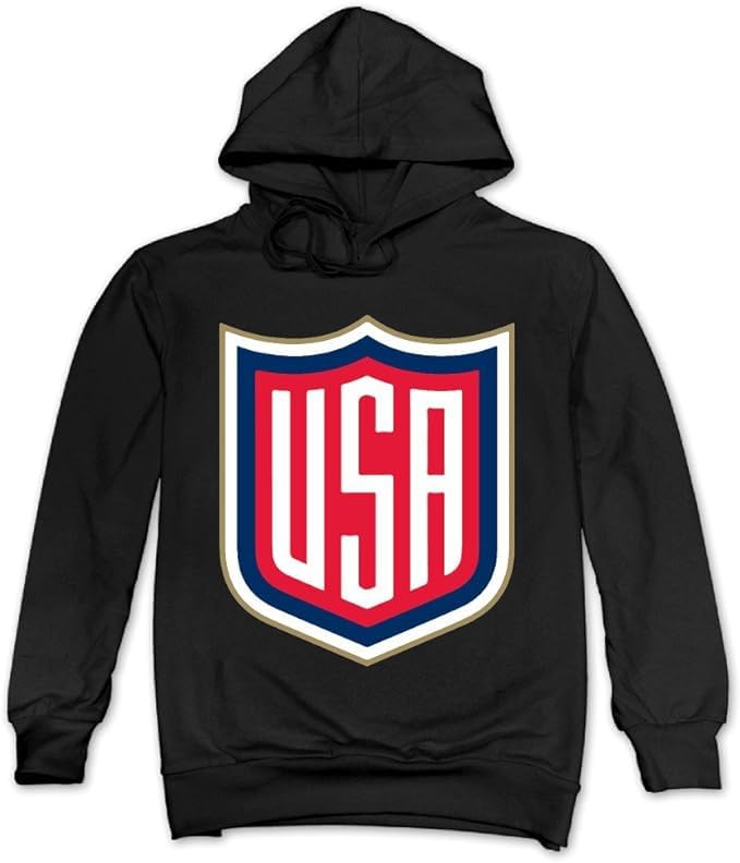independence 4th Of july Hoodie With USA Logo on Black Hooded Sweatshirt