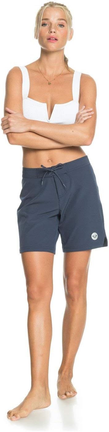 Roxy Women's Board Shorts - Quick Dry Bathing Suit Shorts, 7" Inseam - Swimsuit Bottoms for Women (XS-XXL) Mood Indigo 211 Small - Image 2