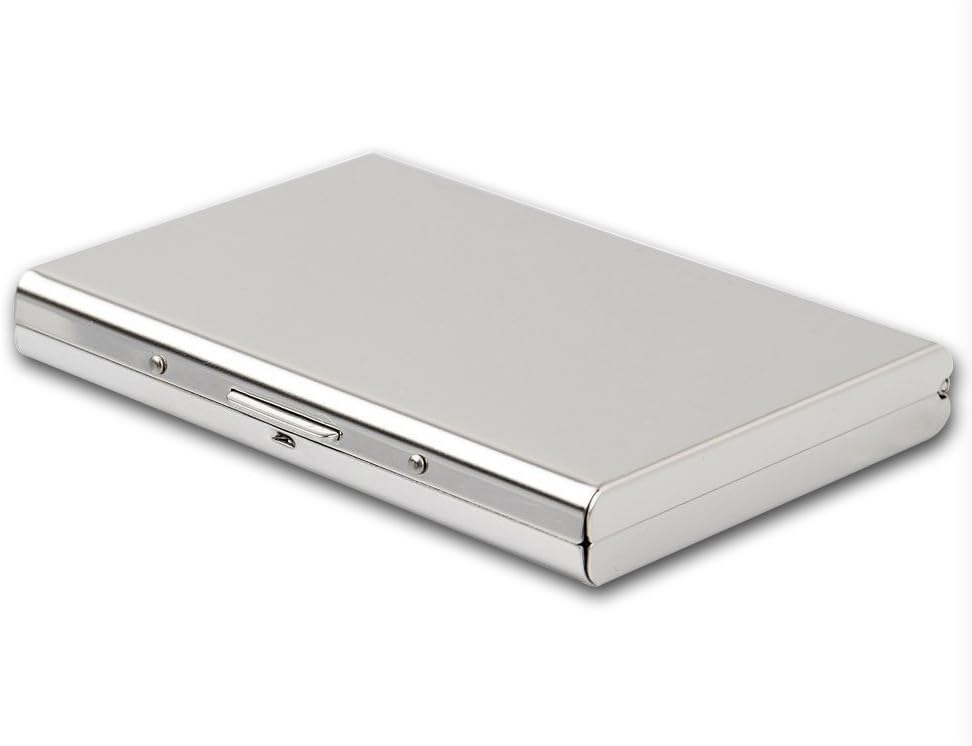 Skybaba Ultra Thin Aluminum Metal Wallets - Best Card Protector with 6 PVC Slots and Durable Stainless Steel Latch - RFID Blocking Credit Card Wallet Holder for Men & Women