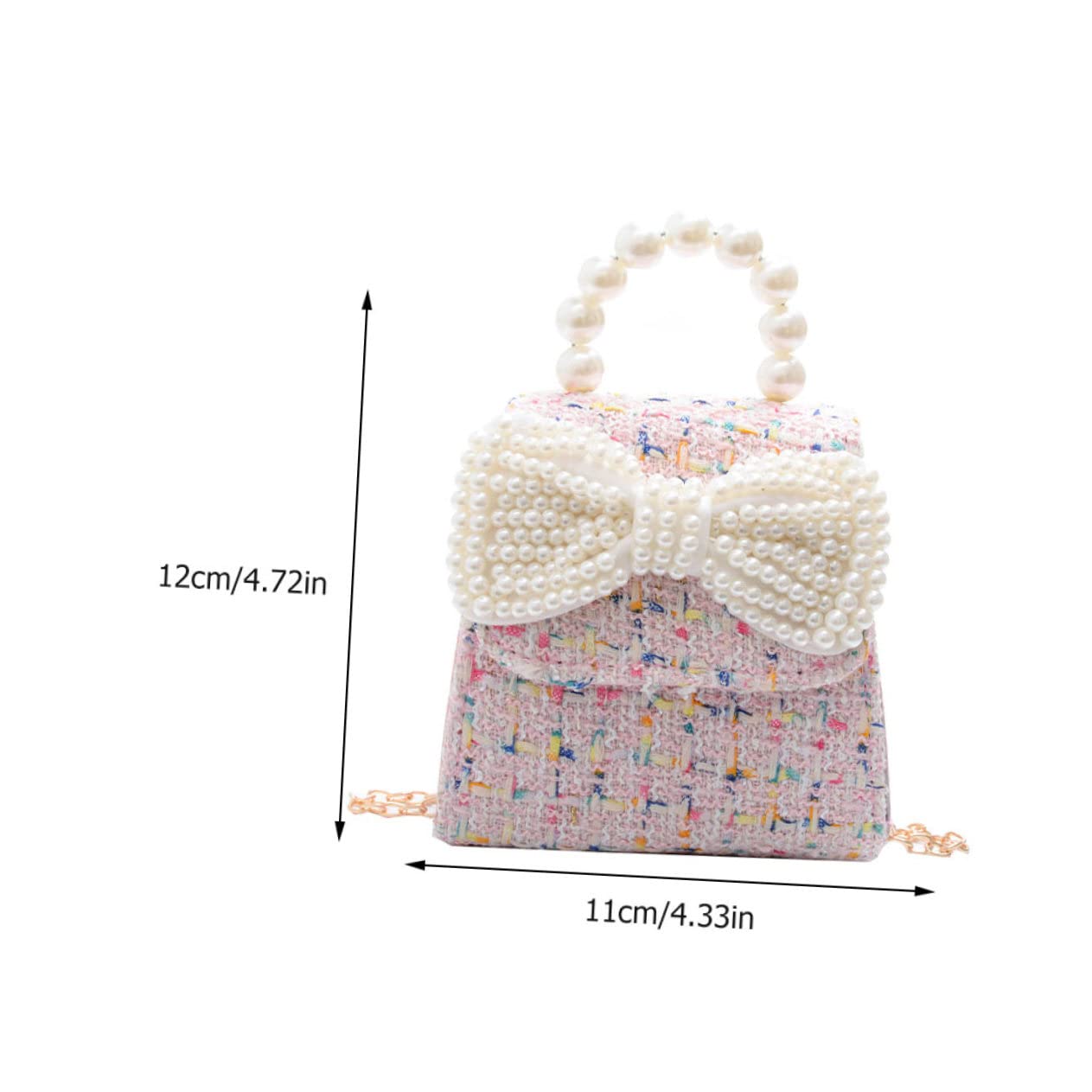 CONGARTENO Girls Pearl Handle Bag Bowknot Crossbody Bag Little Girl's Purse Fashion Trendy
