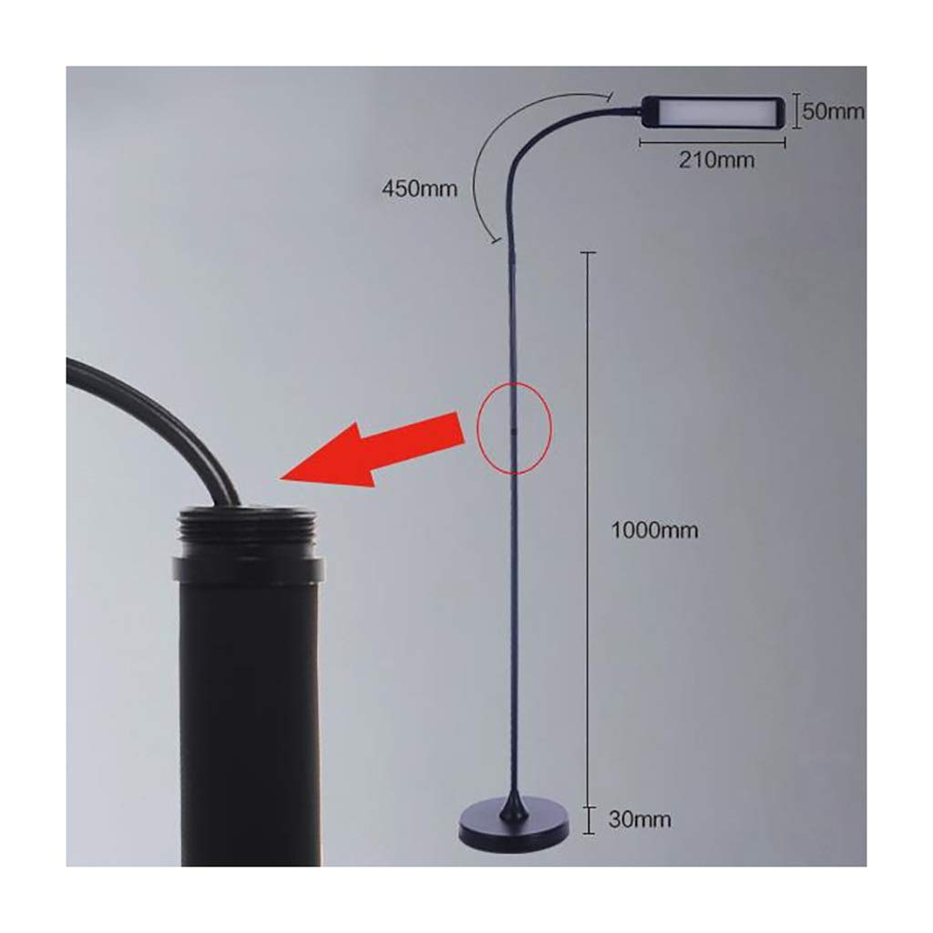 Lampada da Terra Lampada da Terra Lampade Verticali Luci LED Lampada da Terra Touch 12W 1100lm Lampada da Terra dimmerabile 5 Livelli di luminosità Che Cambia luminosità Dimmer Telecomando Lampade d