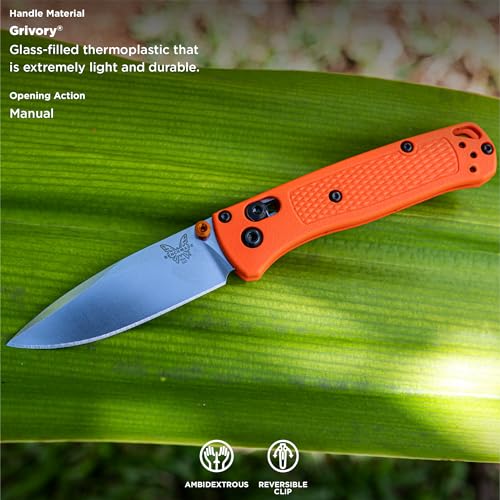 Benchmade-Mini-Bugout-533-Folding-Knife-with-Orange-Grivory-Handle-533