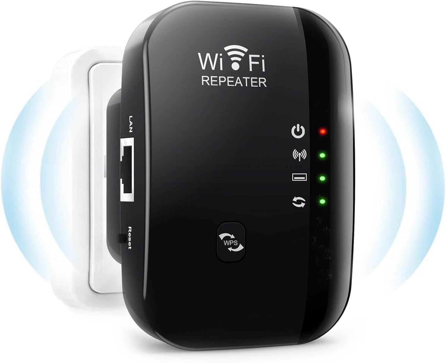 WiFi Extender Signal Booster Up to 3000sq.ft and 28 Devices, WiFi Range Extender, Wireless Internet Repeater, Long Range Amplifier with Ethernet Port, 1-Key Setup, Access Point, Alexa Compatible