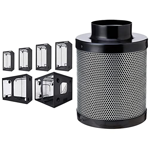 TRAFIKA Armario Cultivo Interior 120x120x200cm / GROW TENT/GROW BOX/Armario Indoor Cultivo + RAM 100/200-Filtro (10,16 cm,...