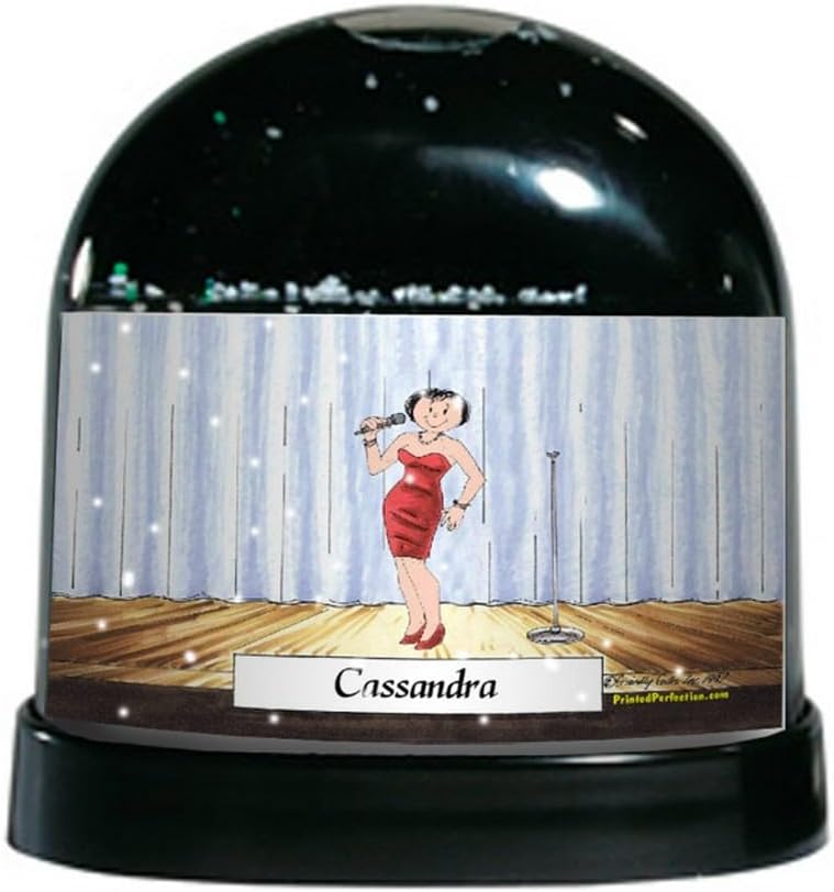 PrintedPerfection.com Personalized Singer - Female Snow Globe Gift