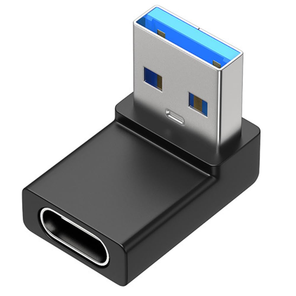 Adapter USB C na USB 3.0, gniazdo USB typu C do wtyczki USB, kąt 90 stopni | Kompatybilny z iPhone 17 16 15 14 13, Samsung Galaxy S25 S24 S23 A56 A36 A16 A15, MacBook, i innymi