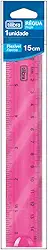 Tilibra - Régua Flexível 15cm, Rosa