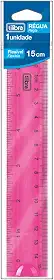 Tilibra - Régua Flexível 15cm, Rosa