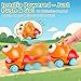 ALASOU Push and Go Animal Car Toys for 1 Year Old Boy Girl|Baby Toys 1 Year Old Boy Gifts for Toddlers 1-3|Vehicle Toy Set for Toddler Toys 1-2|1st Birthday Gift for Infant 6 9 12 18 Months