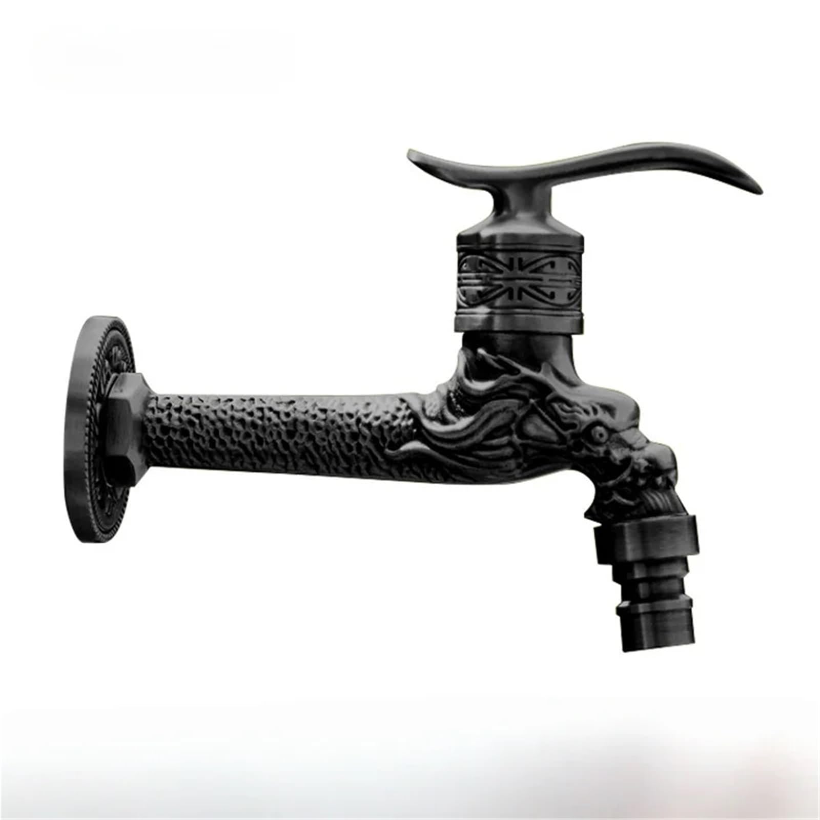 Outside Tap Bibcocks Faucet Washing Machince Garden Tap Brass Dragon Mop Outdoor Cold(Tall D)