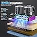 JPHYLL Mattress Vacuum Bed Vacuum Cleaner with UV 16Kpa Suction Filter 253.7nm UV-C Light & 30000 RPM/Min Brushroll Rotation & Heating & Ultrasonic Quintuple Tech, Widened Suction Port, 500W, Corded