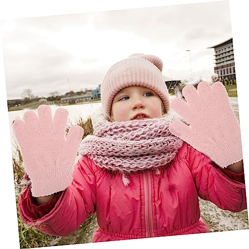 1Pair Wool Mittens for Boys Thermal Knitted Gloves Cozy Winter Accessory Easy to Wear for Birthdays and Holidays2