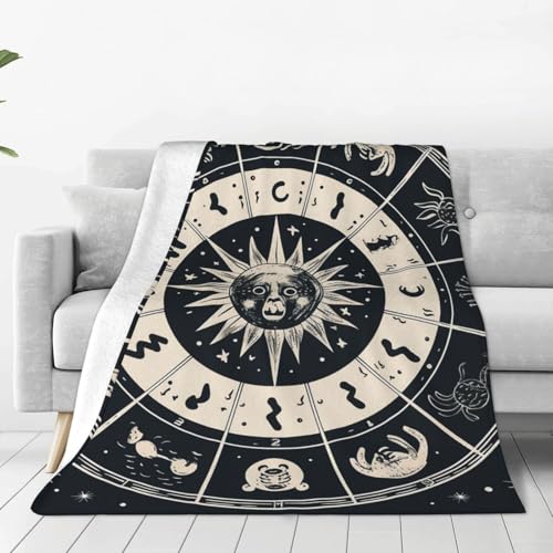 Couverture en flanelle microfibre haut de gamme au design astrologique - 2