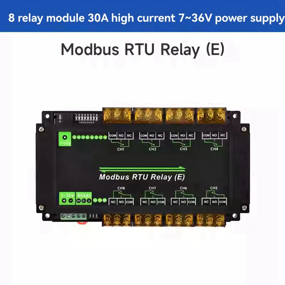 8-Ch Modulo Relè Ethernet RS485 con Protocollo Modbus RTU e Diverse Isolazioni Modulo Relè Ad Alta Corrente da 30A