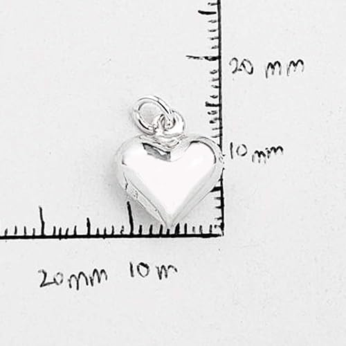 Miniatura 6 de Sterling Silver 3D Heart Charm Necklace, 18"