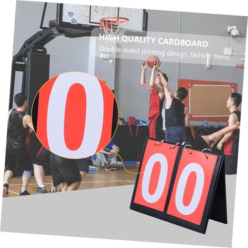 Marcador manual de baloncesto POPETPOP doble cara rojo miniatura 4