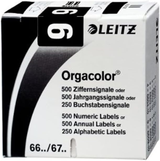 Leitz Orgacolor 66021000 Number Sign Card "2" Pack of 500 Red