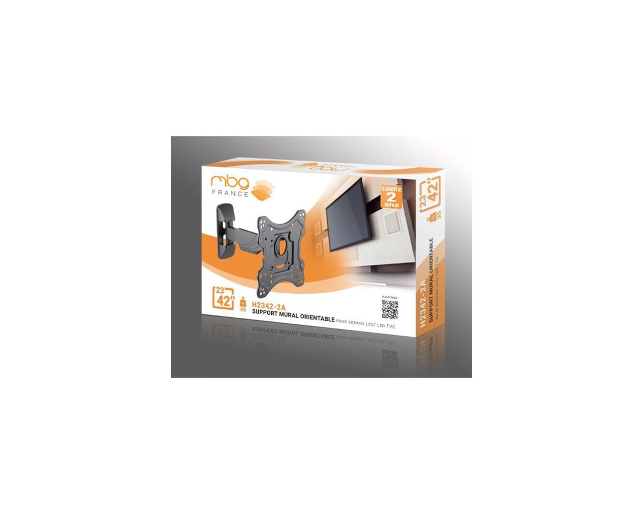 Mb geroa soporte de pared inclinable/giratorio para pantalla de 23" a 42" h2342-2a