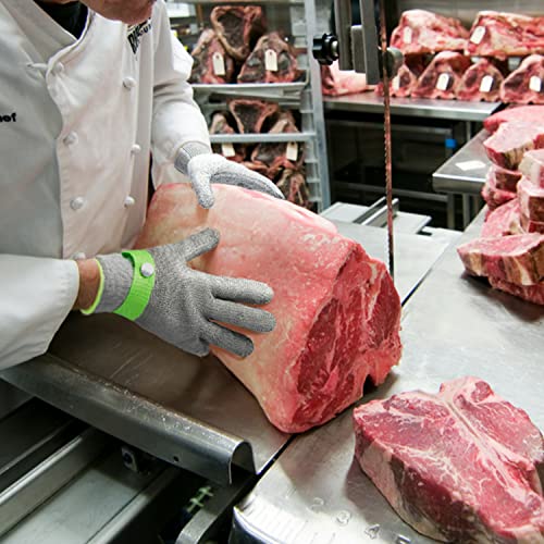 Ts 3.0 Ansi A9 Cut Resistant Glove + A3 Cut Resistant Glove Stainless Steel Mesh Metal Wire Glove Durable Rustproof Reliable Cutting Glove For Meat Processing, Food Cutting (X-Large） #TOP3