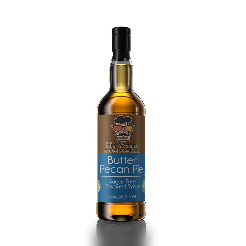 Hip SyrupsButter Pecan Pie Sugar Free Simple Syrup Designed for Coffee, Hot Cocoa, Butter Pecan Pie Flavoring, Zero Calorie Flavoring, Keto Friendly, Sugar Free