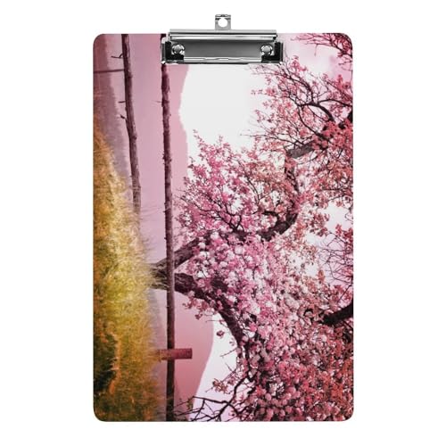 クリップボード A4 縦型 桜 自然 風景 ファイルボード 壁掛け 画板 書きやすい お会計ボード て持ち運びやす 文書整理 文房具 会議パッド 事務用品 メモ 学校 家庭用バインダー