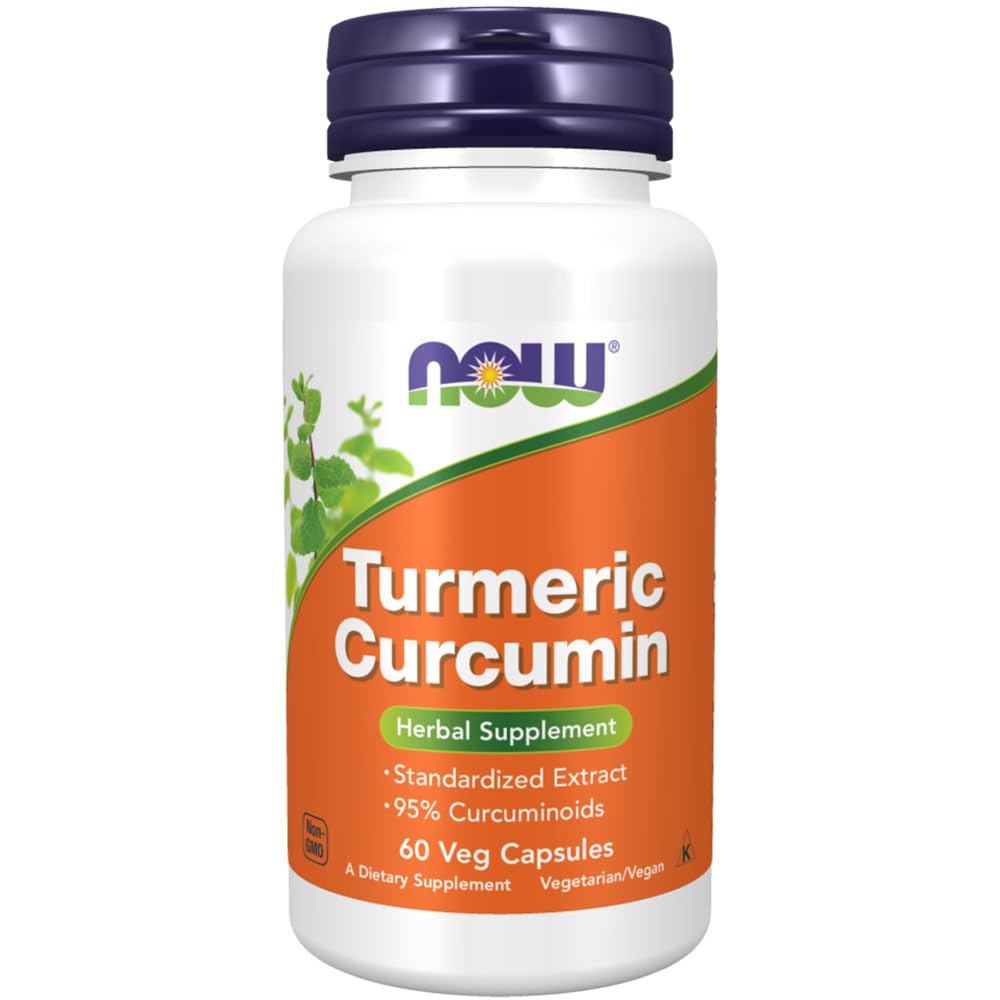 Now Foods, Turmeric Curcumin (Curcuma), 665mg, 60 Capsules végétaliennes, Testé en Laboratoire, Sans Gluten, Sans Soja, Sans Gluten, Végétarien, Sans OGM