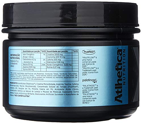 X Pre-Workout (225G) - Sabor Blue Ice, Atlhetica Nutrition