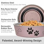 Loving Pets Bella Dog Bowls- Stainless Steel Dog & Cat Bowls - Spill Proof Dog Food Bowl, Cat Bowl, Puppy Essentials & Pet Supplies Great for Home & Travel (Small 10-20 lbs, Grape) - Image 2