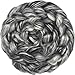 Baby Alpaca Silk Fiber Blend. Luxuriously Soft Combed Top Wool Roving for Spinning, Felting, Blending and Other Fiber Crafts. Natural Black