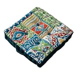 Boho Floor Pillow, Bohemian Patchwork Style Meditation Pillow Seat Cushion Yoga Cushion India Seatin