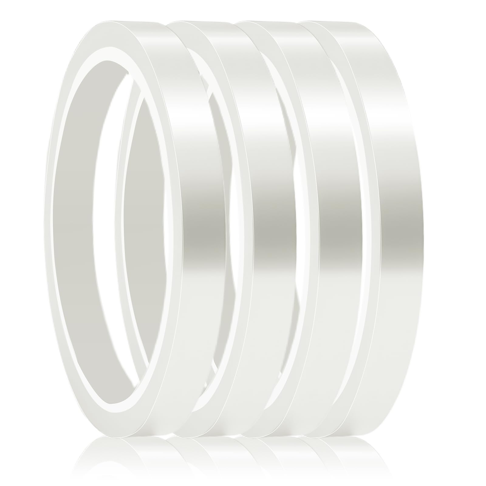4 Rolls Heat Resistant Tape 10mm X 33m Clear Heat Tape for Sublimation Heat Transfer Tape High Temperature Thermal Tapes Heat Press Tapes No Residue for Electronics Printing Circuit Board Soldering