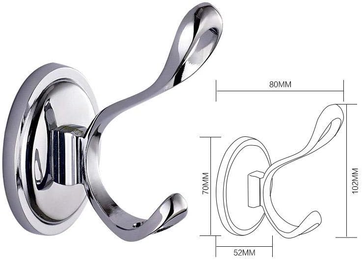 Hook Solid Stainless Steel Punch-Free Bathroom Kitchen Hook Creative Single Hook(Black)