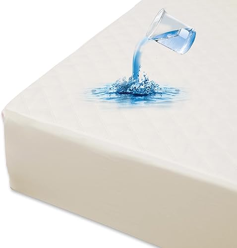 Miniatura 9 de Mecerock Protector de colchón tamaño King, funda de colchón impermeable acolchada con bolsillo profundo, lavable negro King