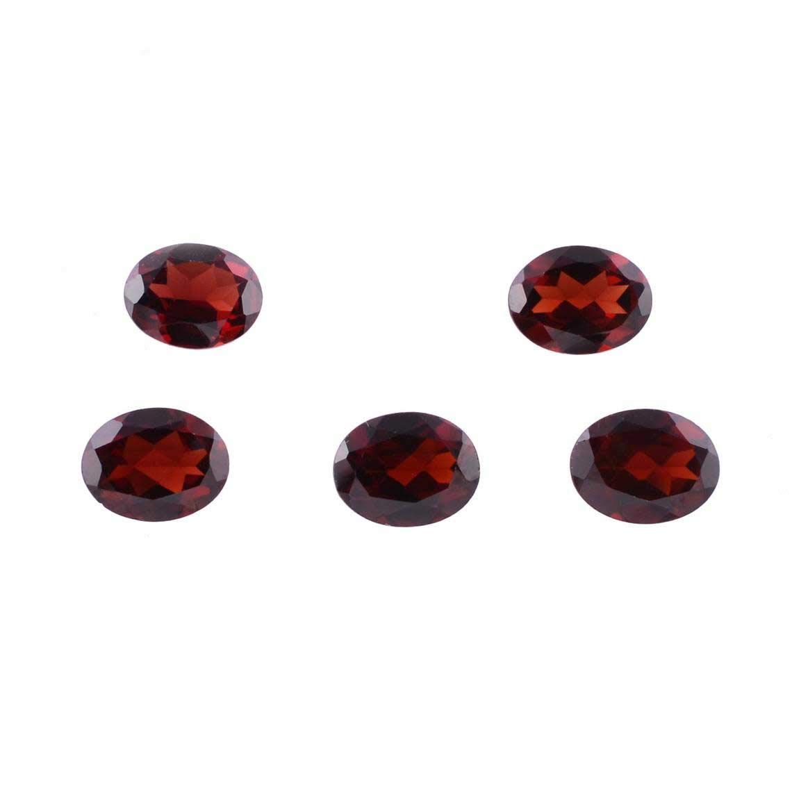 Lot de 20 pièces Naturel Grenat 6X4mm Forme Ovale À Facettes Coupe en Vrac pour La Fabrication De Bijoux | Qualité AAA calibrée Taille 6X4 mm Forme Ovale Pierres Semi-précieuses