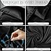 DECOLURE Satin Bed Sheets - 4 Piece Luxury Silky Queen Size Bedding Set - Softer Than Silk, Wrinkle-Free with 15” Deep Pocket Fitted Sheet, Perfect for Hair & Skin, Gifts for Women (Black)