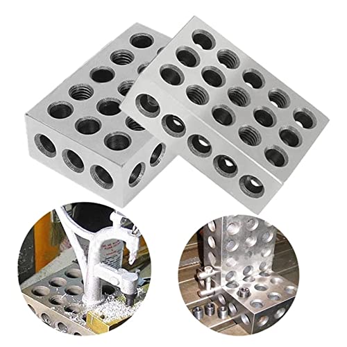 2 szt. Stal hartowana 1 3 "25 50 75 mm Bloki Precyzyjne narzędzie dla mechanika z 23 otworami(1-2-3 Inch-wrench)