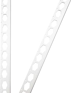 PVC Abschlussprofil, Abschlussleiste, Kantenschutz 2,5m Weiß 25 x 4mm Putzschienen aus hart PVC, für Innen- & Außenputz
