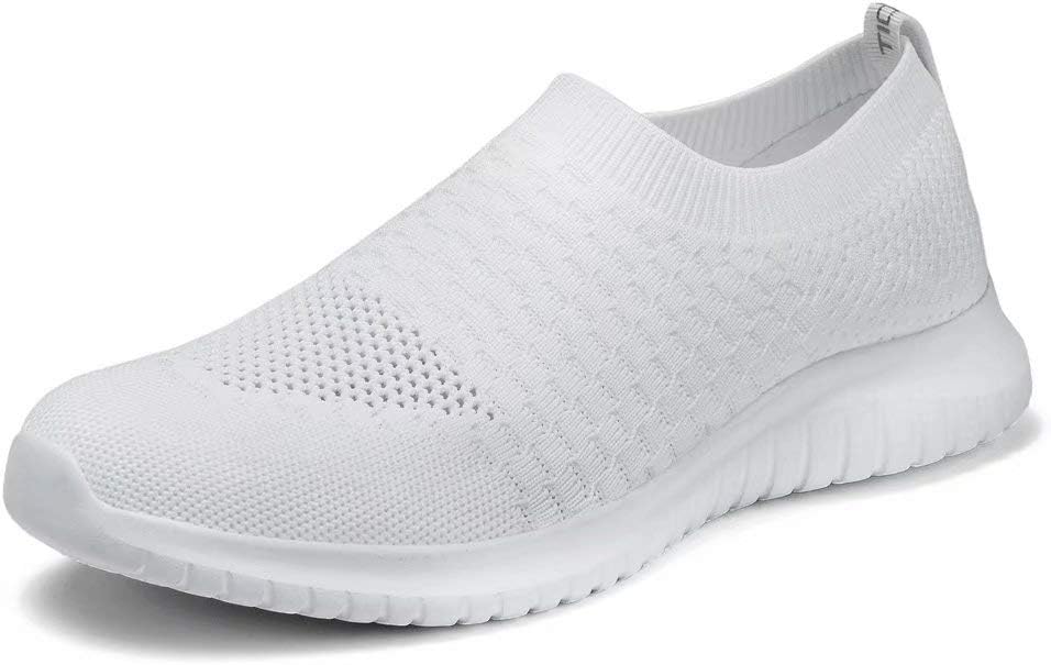 konhill Women's Slip On Sneakers Non Slip Walking Shoes Breathable Mesh Work Casual Lightweight Tennis Workout Shoes