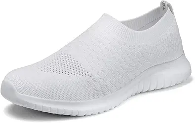 konhill Women's Walking Tennis Shoes - Lightweight Athletic Casual Gym Slip on Sneakers