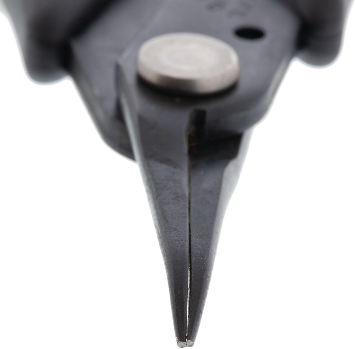 Grounded Pliers - Xuron® Tweezer Bent Nose 1.3mm Wide (450BN) For Micro Welders Black Handles