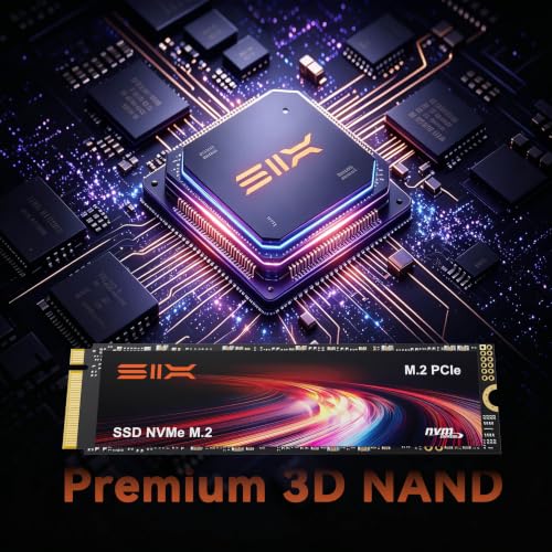 Image of SIX X4000 1TB M.2 SSD PCIe Gen3x4 NVME SSD Solid State Drive - Up to 3400MB /s Read, 2600MB /s Write