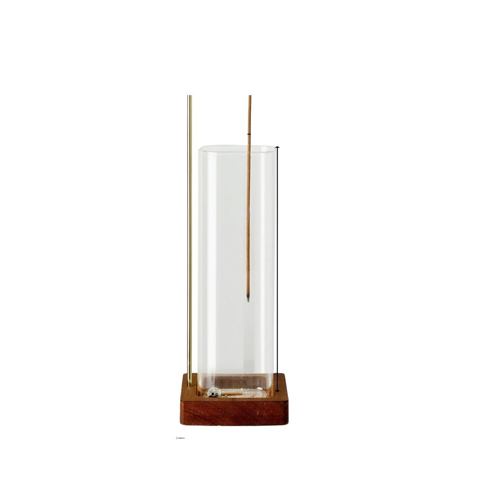 1Pcs Incense Holder for Sticks with Glass Ash Catcher Anti-Ash Flying Burner for Yoga Home Decor für Meditation/Yoga