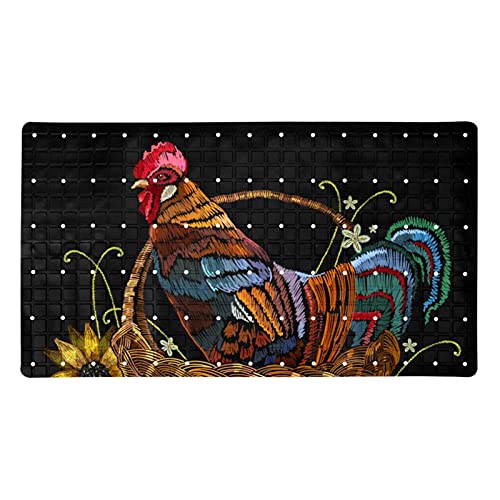 Tapis de bain antidérapant PVC pour douche sécurisée senior et bébé
