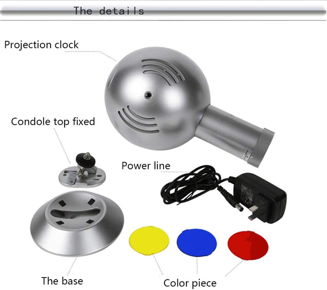 Led Spherical Wall Projection Clock, Rome Digital/Arabic Digital Projection Clocks, Projection Diameter 2 Meters,Silver